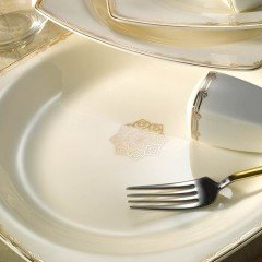 Kütahya Porselen 62 Parça Bone Mare Altın Yemek Takımı 1139721