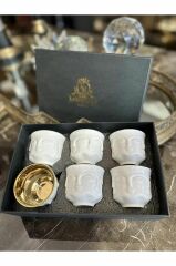 Joy Carmen Kahve Takımı Faces Gold Whıte 1Jb-2037Wg