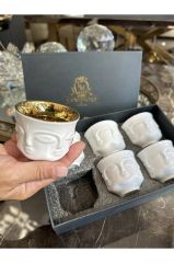 Joy Carmen Kahve Takımı Faces Gold Whıte 1Jb-2037Wg