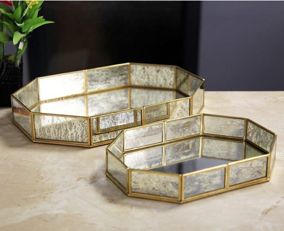 Roy King Tepsi Karat Teraryum Altıgen Gold 27X20 SLL 029