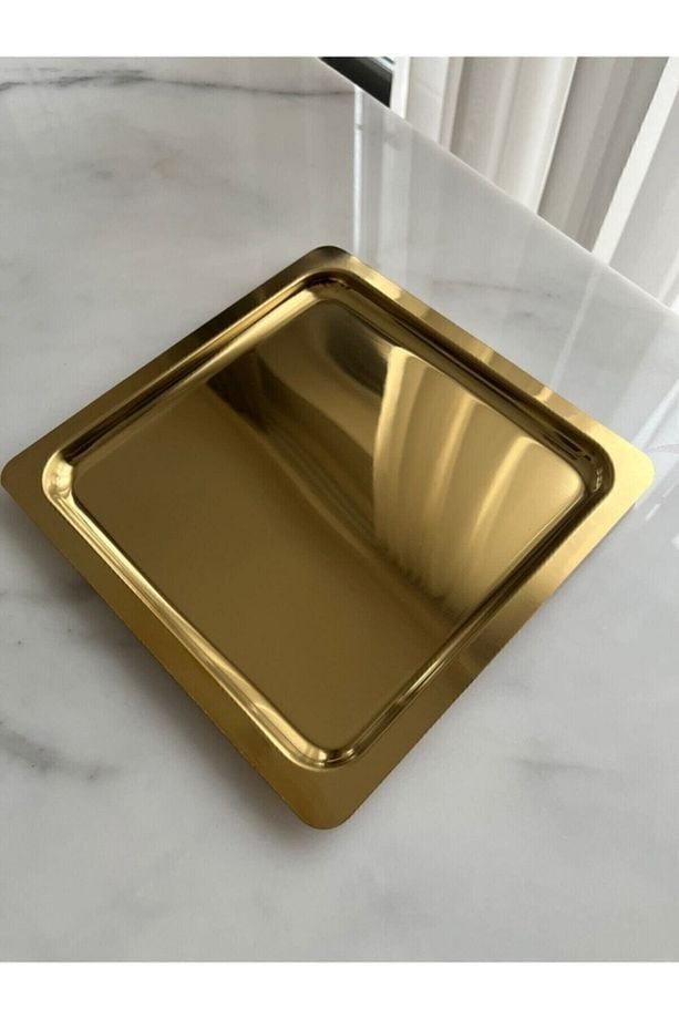 Kosova Tepsi Kare Gold 21X21 Cm EMR-0011