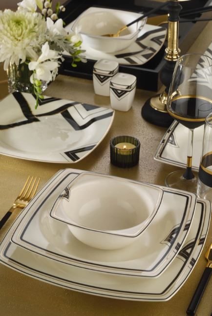 Kütahya Porselen 53 Parça İnci Bone Mare Yemek Takımı 12045