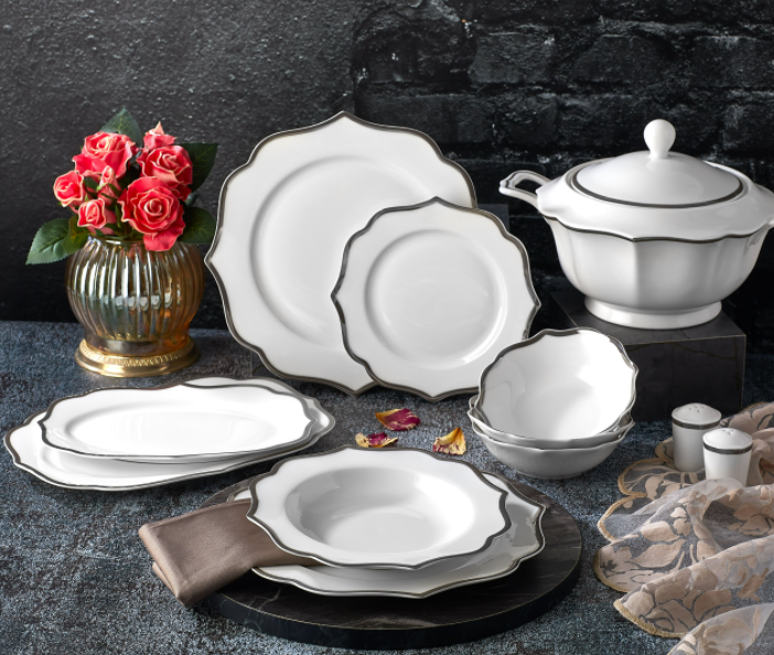 Aryıldız 60 Parça Bone Yemek Takımı 40016