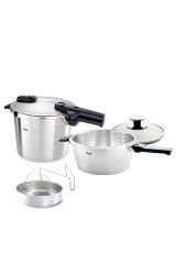 Fissler Vitaquick Premium 3,5+6 Lt Düdüklü Tencere Seti Whit İnser