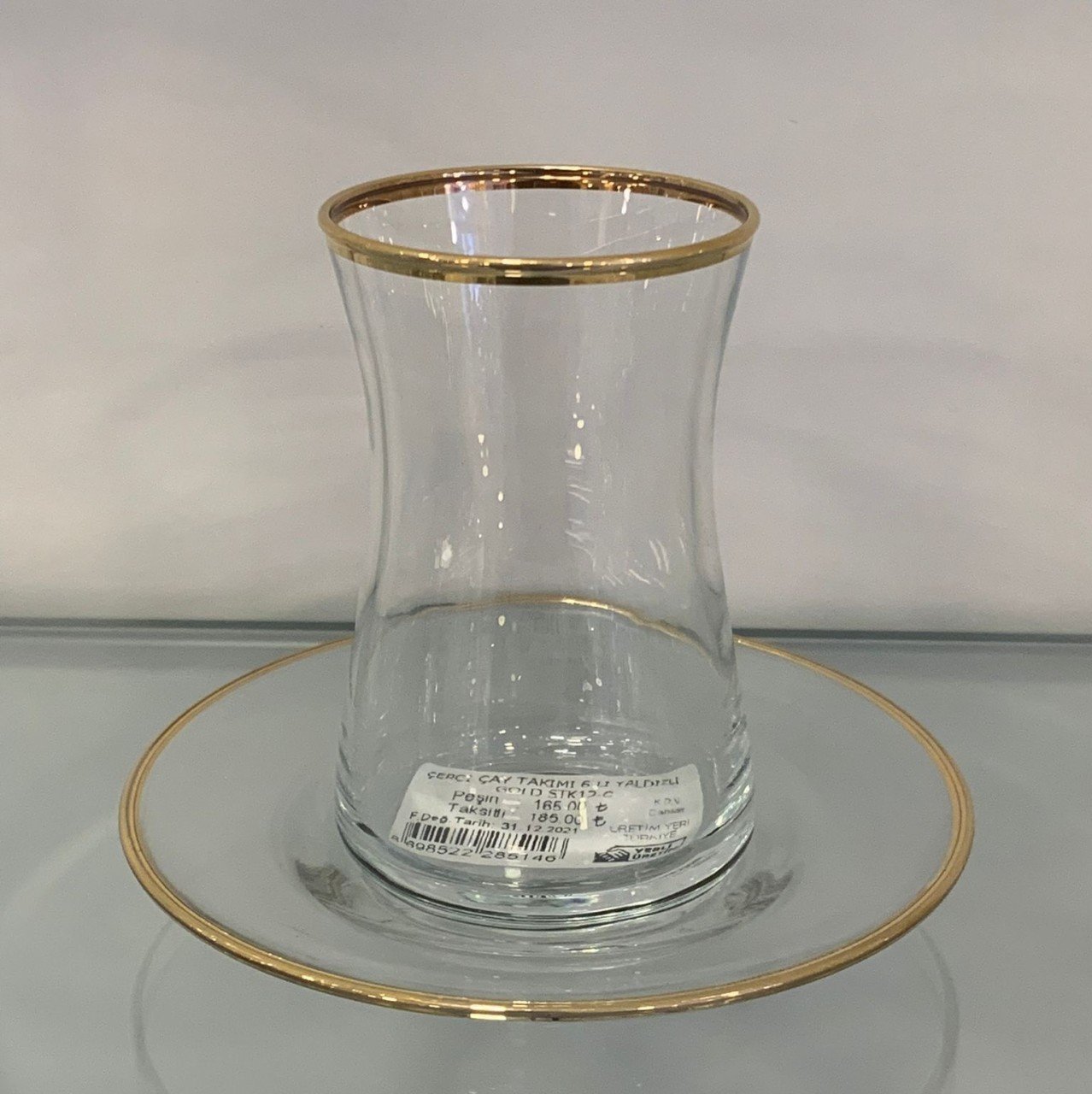 Çerçi Çay Takımı 6 Lı Yaldızlı Gold STK12-Ç