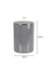 Primanova Lenox Çöp Kovası 6 Lt Gri M-E35-07