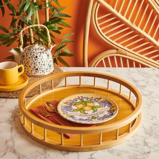 Mien Bambu Yuvarlak Tepsi MIEN-619