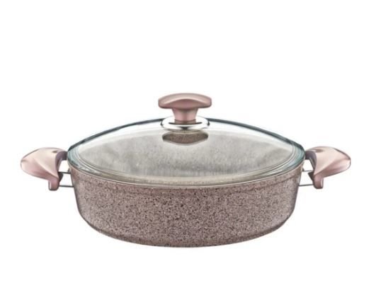 Oms Granit Kısa Tencere 24 Cm 3310