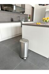 Primanova Cigo Pedallı Çelik Çöp Kovası 20 Lt Siyah M-E50-30-06