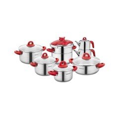 Korkmaz A1708-02 Hera 14 Parça Kırmızı Hiper Set