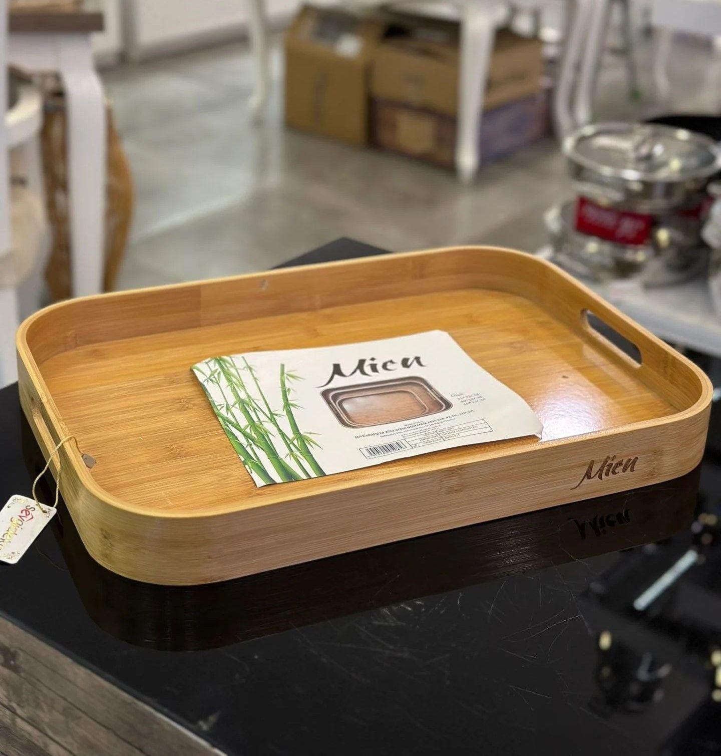 Mien Bambu Büyük Dikdörtgen Tepsi MIEN-315
