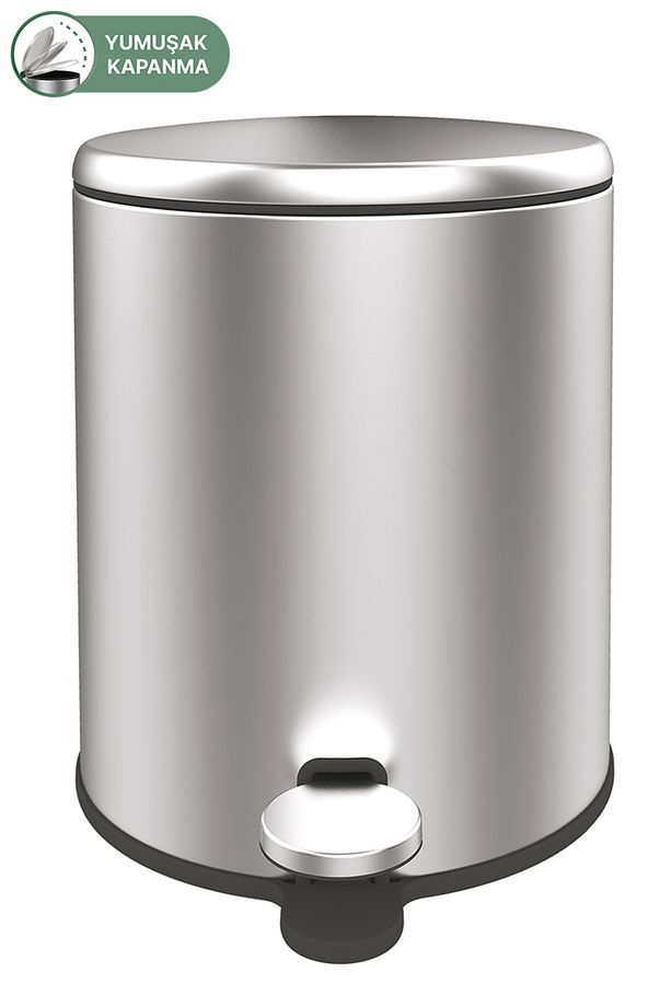 Primanova Cigo Pedallı Çöp Kovası 6 Lt Mat Metal M-E41-30-06