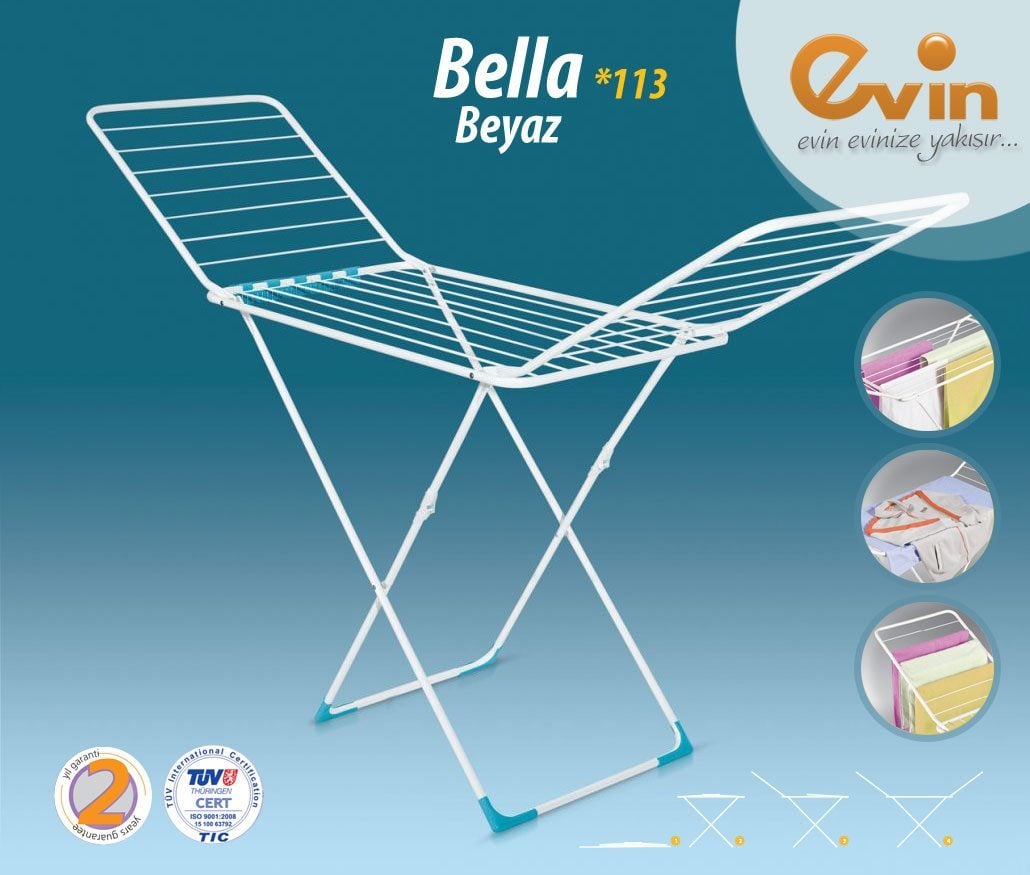 Evin Bella Beyaz Çamaşır Kurutmalık