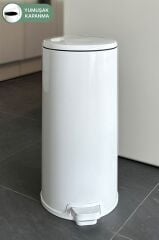 Primanova Cigo Pedallı Çelik Çöp Kovası 20 Lt Beyaz M-E50-01-06