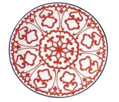 Kütahya Porselen Zeugma 5966/17 Kırmızı 24 Parça Yemek Takımı