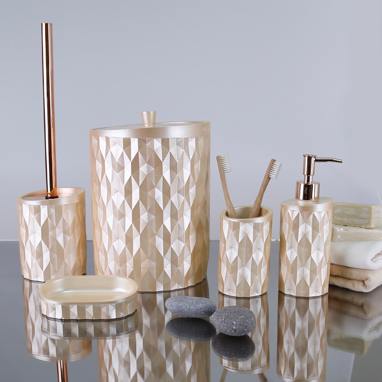 By Selim Prizma Banyo Seti İnci 5 Parça