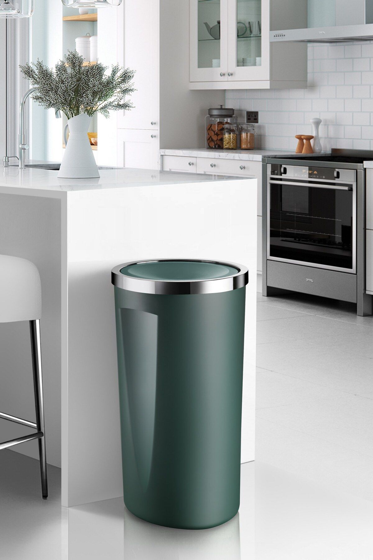 Primanova Lenox Çöp Kovası 35 Lt Açık Yeşil M-E76-05