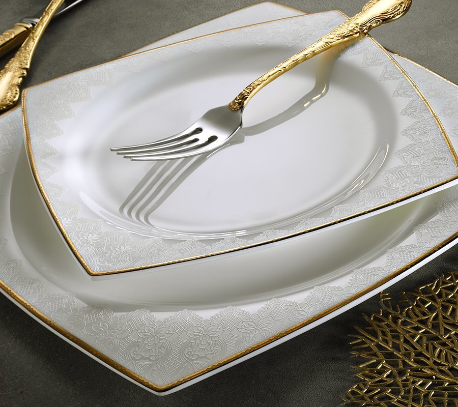 Aryıldız 31020 Square Bone Yemek Takımı 60 Parça