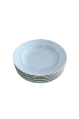 Kütahya Porselen 19 Cm Sedef Çukur Tabak 12 Li Mat Altın SF19CK521