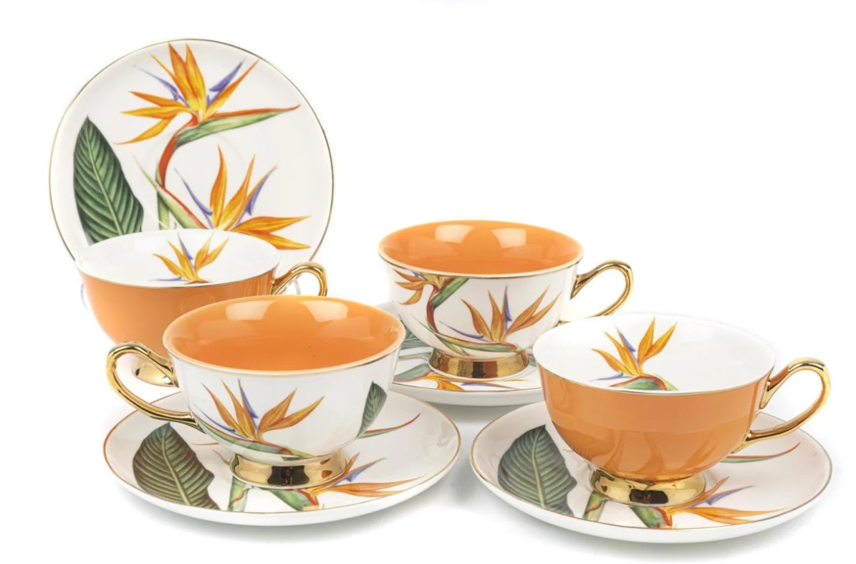 Mikasa Moor Orange Flower 4'lü Çay Fincanı Seti 338329