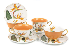 Mikasa Moor Orange Flower 4'lü Çay Fincanı Seti 338329