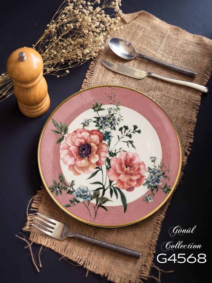 Gönül 6 Parça Magnolya Pasta Tabağı G4568