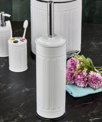 Cooker Banyo Seti Vintage Metal 4 Lü Beyaz 14405-B