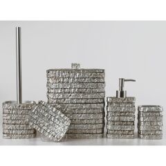By Selim 5 Parça Stone Gümüş Banyo Seti