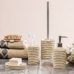 By Selim Banyo Seti Rope Krem 5 Parça