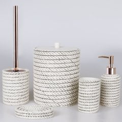 By Selim Banyo Seti Rope Krem 5 Parça