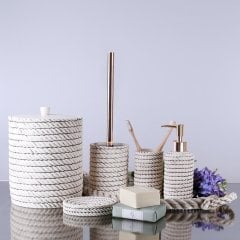 By Selim Banyo Seti Rope Krem 5 Parça