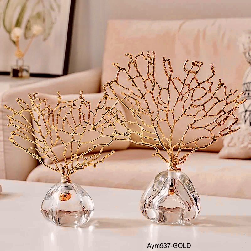 Aymet Kristal Ağaç Gold İkili Aksesuar AYM937A