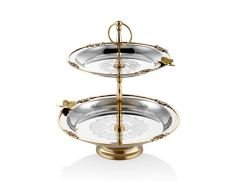 Lamedore Katlı Kurabiyelik Kelebek Desenli Gold MG-75 K