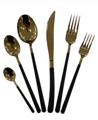 Decovien 36 Parça Siyah Gold Çatal Kaşık Bıçak Comfrot AYM1604A K8