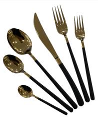 Decovien 36 Parça Siyah Gold Çatal Kaşık Bıçak Comfrot AYM1604A K8