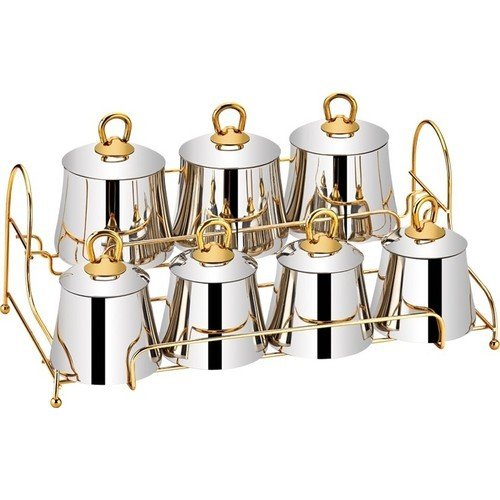 Sıla Baharat Takımı Piramit Standlı Gold Kod:125