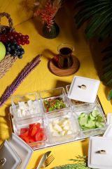 Arow Kahvaltılık Cam 6 Lı Beyaz TR-3029