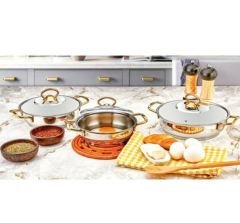 Sıla 6 Parça Sahan Seti Boğaziçi Sade Gold Kod:696