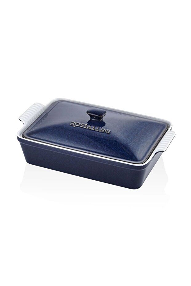 Rossalini Fırın Kabı Dikd. Kapaklı Mavi 38X23X8,5 Cm 1FK-4575LBL