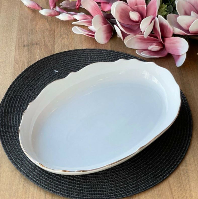 Lemages Porselen Servis Oval Küçük Derin 136-S