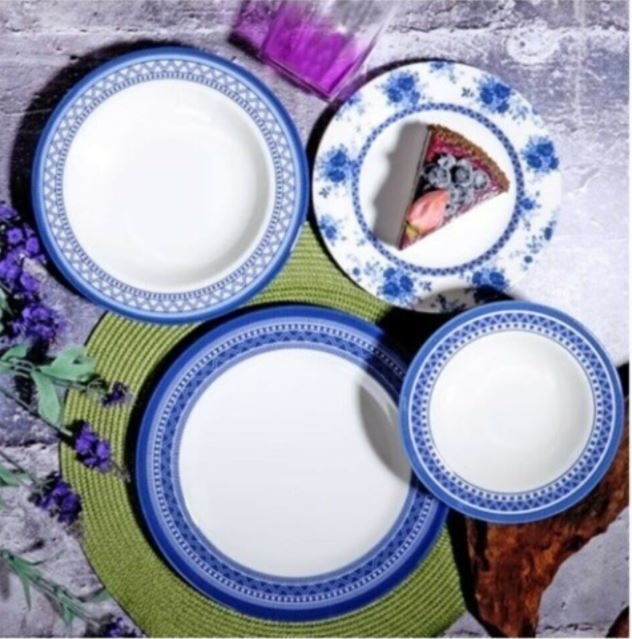Kosova 24 Parça Yemek Takımı Blue Holly 267