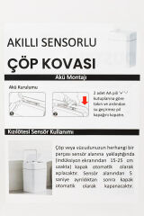 Kosova Çöp Kovası Sensörlü 27X21X42 Cm 18 Lt 02-4167