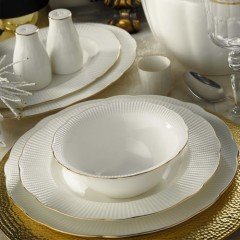 Kütahya Porselen Bone İlay 83 Parça Yemek Takımı