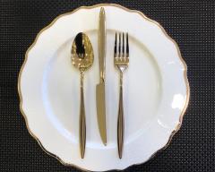 Aryıldız Elegant Gold Pvd 89 Parça Çatal Bıçak Kaşık Seti