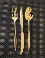 Aryıldız Elegant Gold Pvd 89 Parça Çatal Bıçak Kaşık Seti