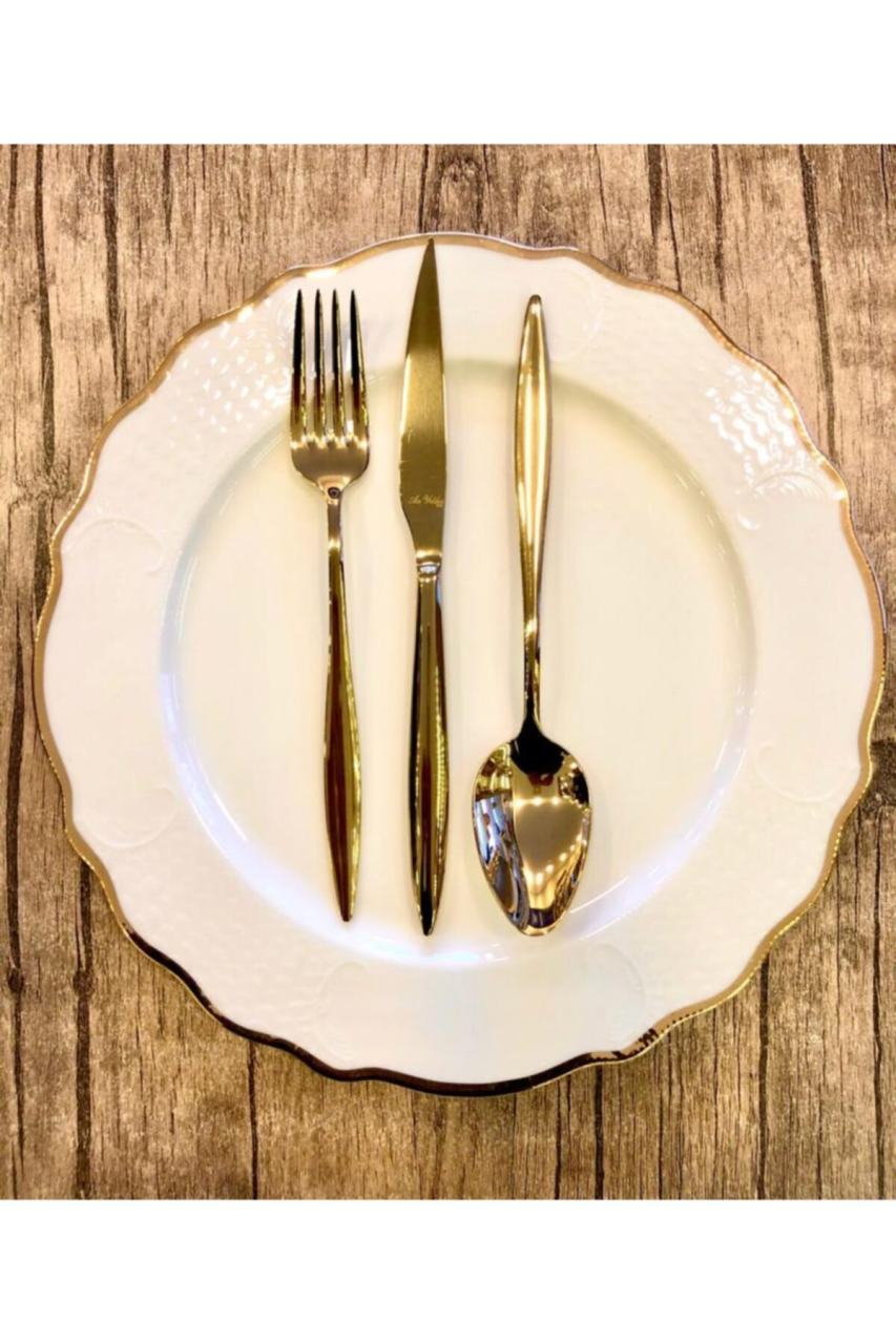 Aryıldız Elegant S Gold Pvd 89 Parça Çatal Bıçak Kaşık Seti