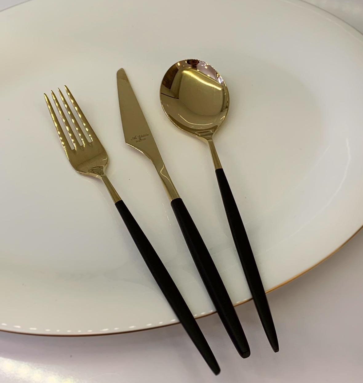 Aryıldız 89 Parça Studio Prestige Pvd Gold Siyah Çatal Kaşık Bıçak Seti
