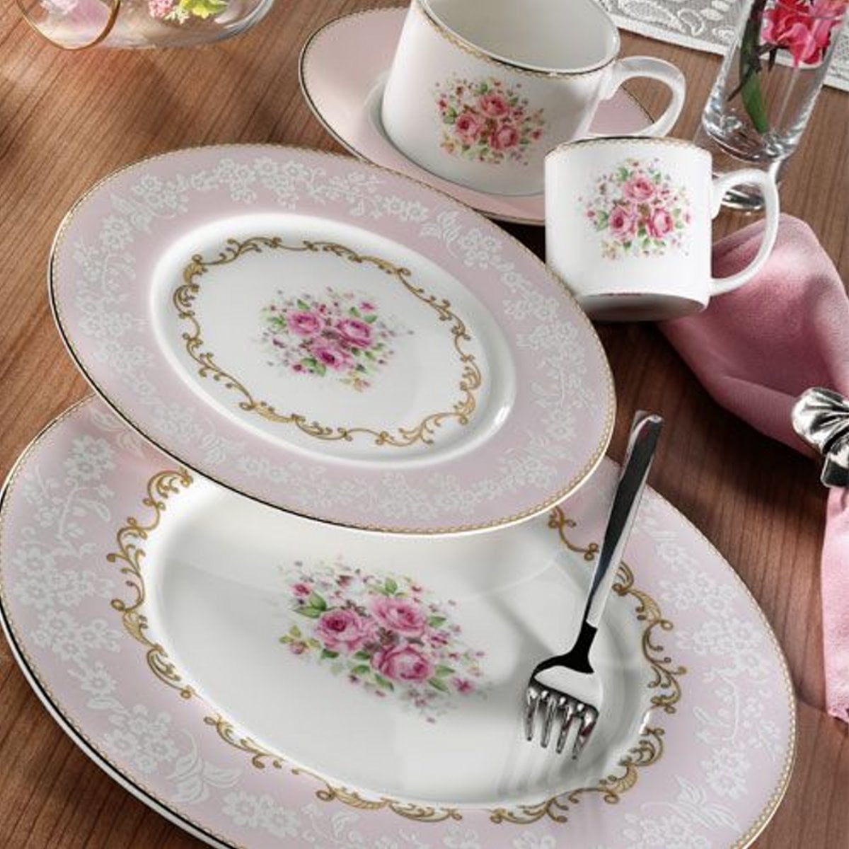 Aryıldız 30029 Bone Raund 83 Parça Yemek Takımı