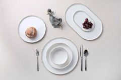 Porland Chopin Platin 27 Parça 6 Kişilik Yemek Takımı 04alm006747