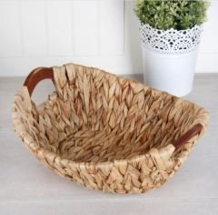 Kosova Lüx Ahşap Kulp Oval Hasır Sepet SPT-202
